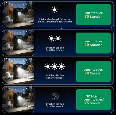 + Camping Licht (GRATIS)